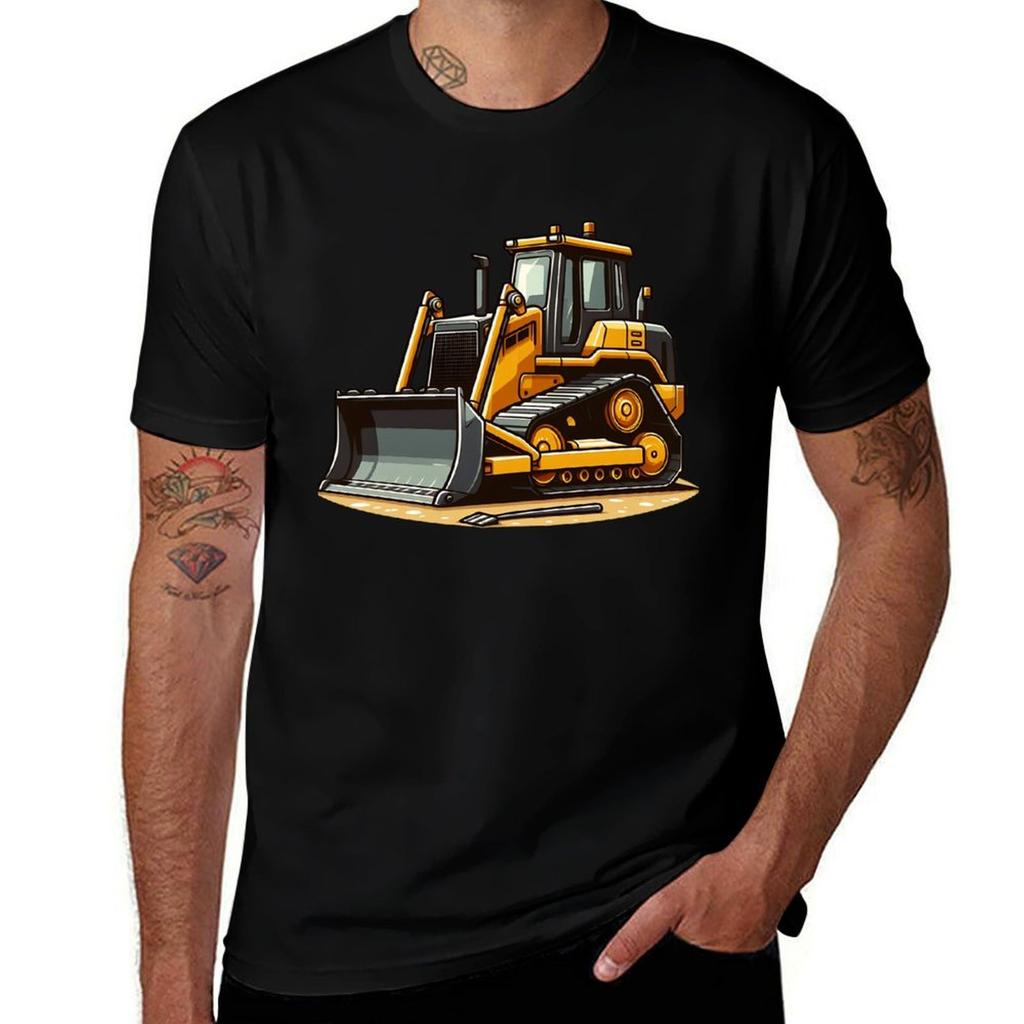 Bulldozer Tshirt Plus Size Loose Short Sleeve Top Tshirt