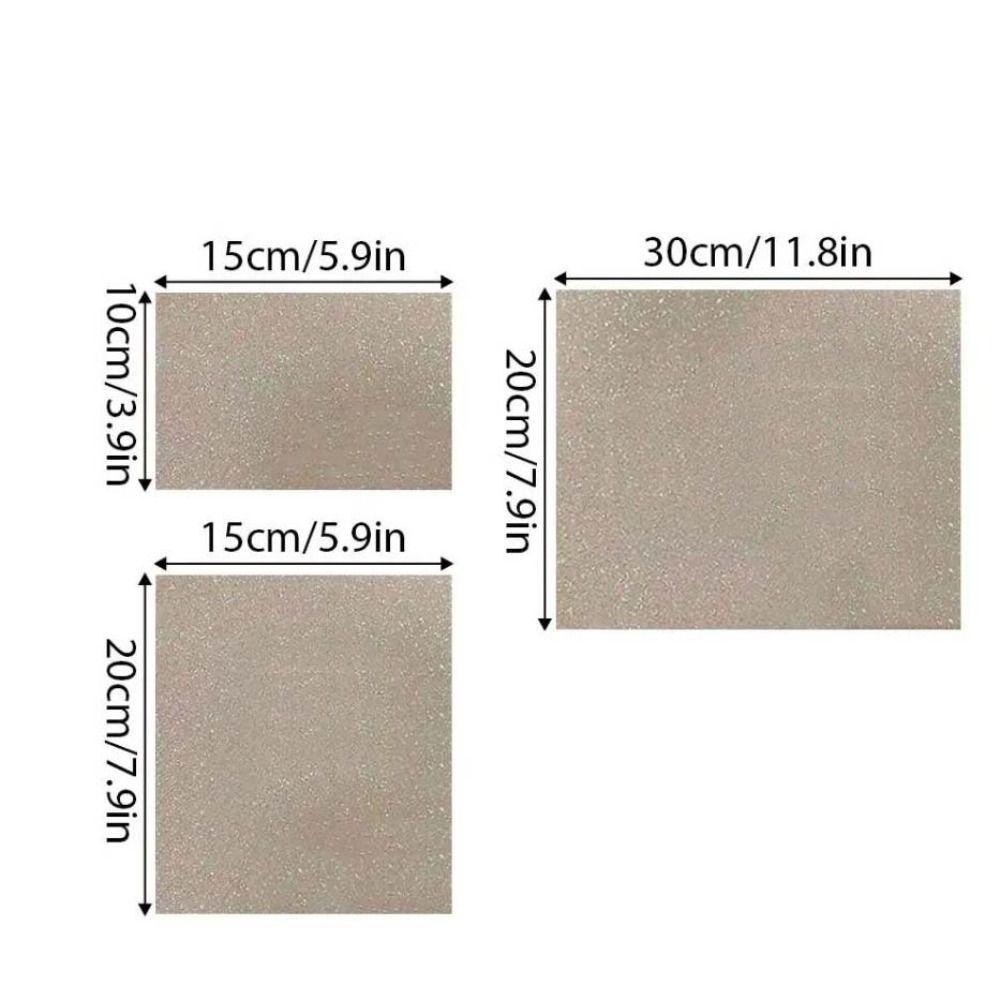6Pcs/set Shining Rainbow Glitter Baking Cloth Heat Resistant Ironing Sheets Handmade Hobby