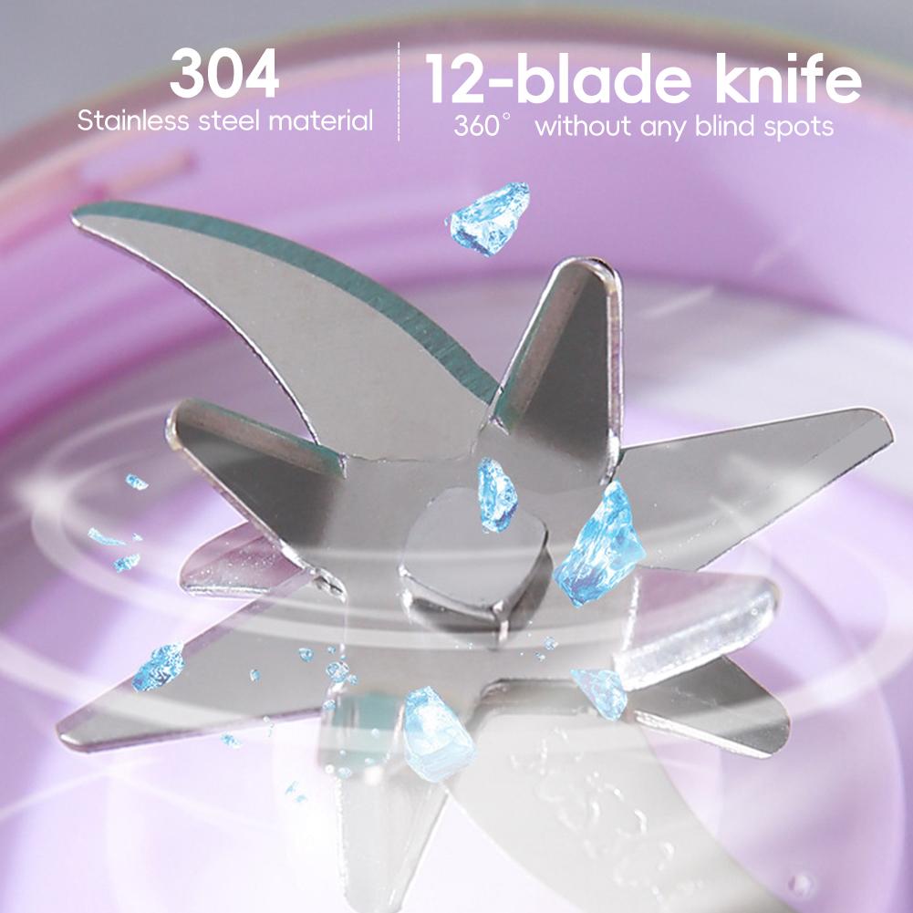 1500 мАч Новая портативная соковыжималка 2 в 1 емкостью 700 мл с чашкой-блендером для смузи/льда без BPA, бутылка-блендер для фруктов/орехов, подарок для офиса/кемпинга для любителей фитнеса