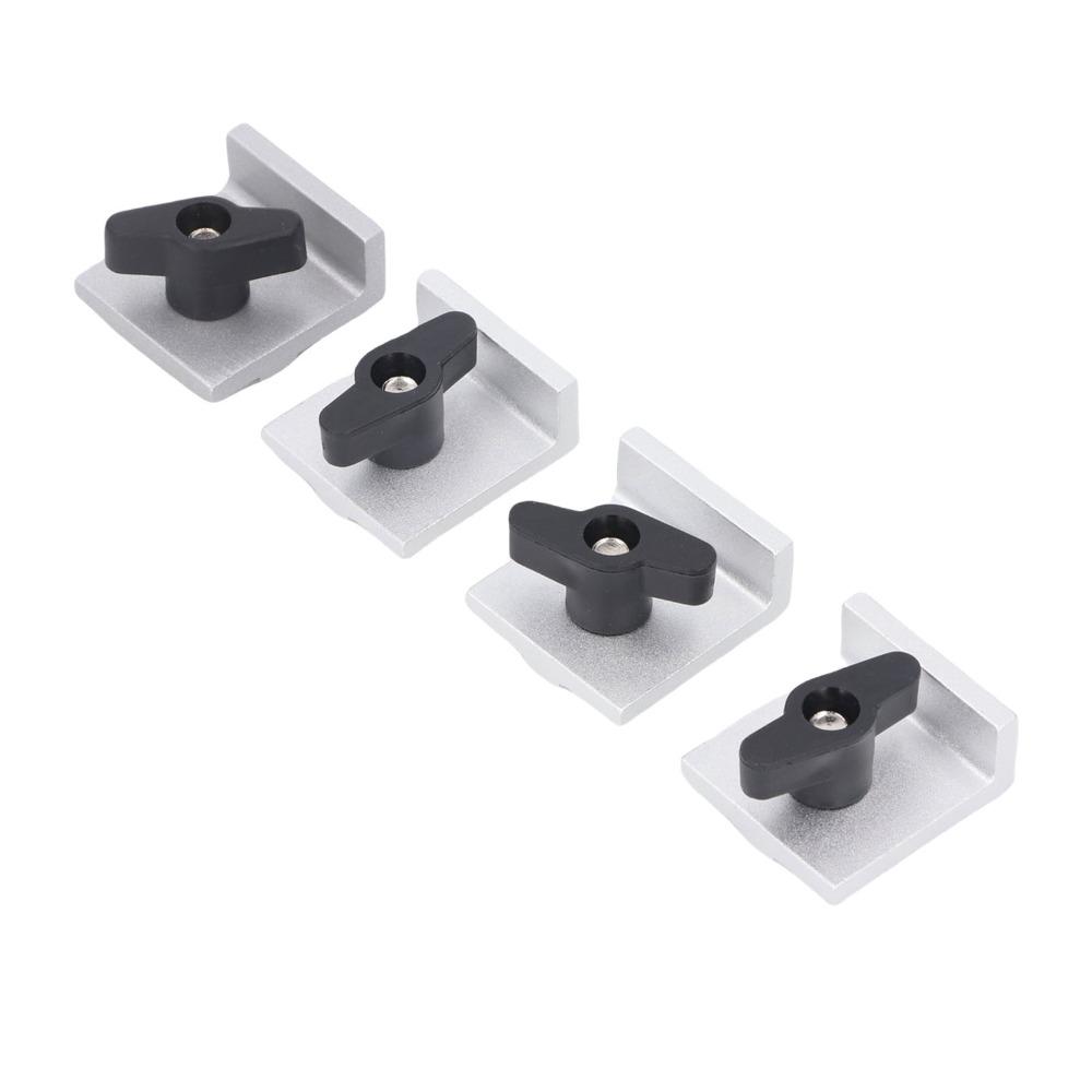 4pcs With Knobs Woodworking Stop Block Short Block Universal Stop Block For Routing