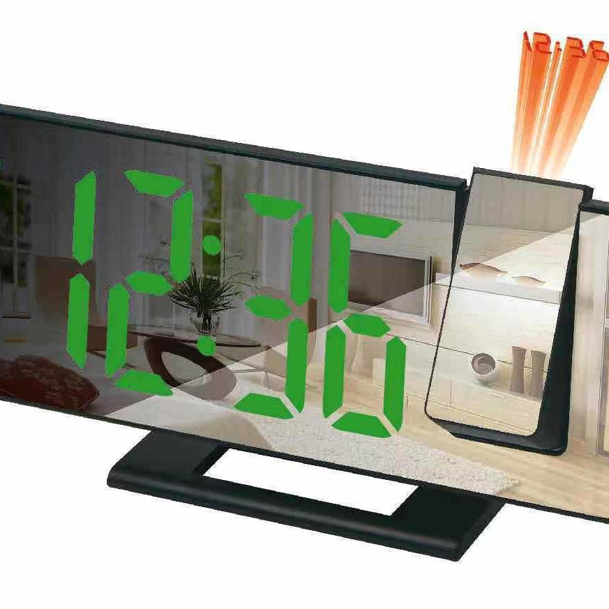 Светодиодный будильник: Большой экран, многофункциональный зеркальный дисплей, модель 3618LP