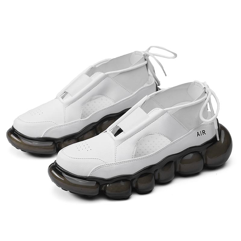 Новые туфли из кокосового ореха с мягкой подошвой и попкорном, низкие повседневные спортивные туфли, мужские кожаные летние полые модные сандалии