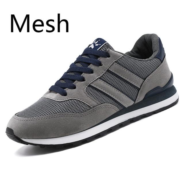 Men Casual Shoes Light Suede Leather Sneakers Classical Running Shoes Men Comfort Outdoor Breathable Flats Jogging Sport Shoes