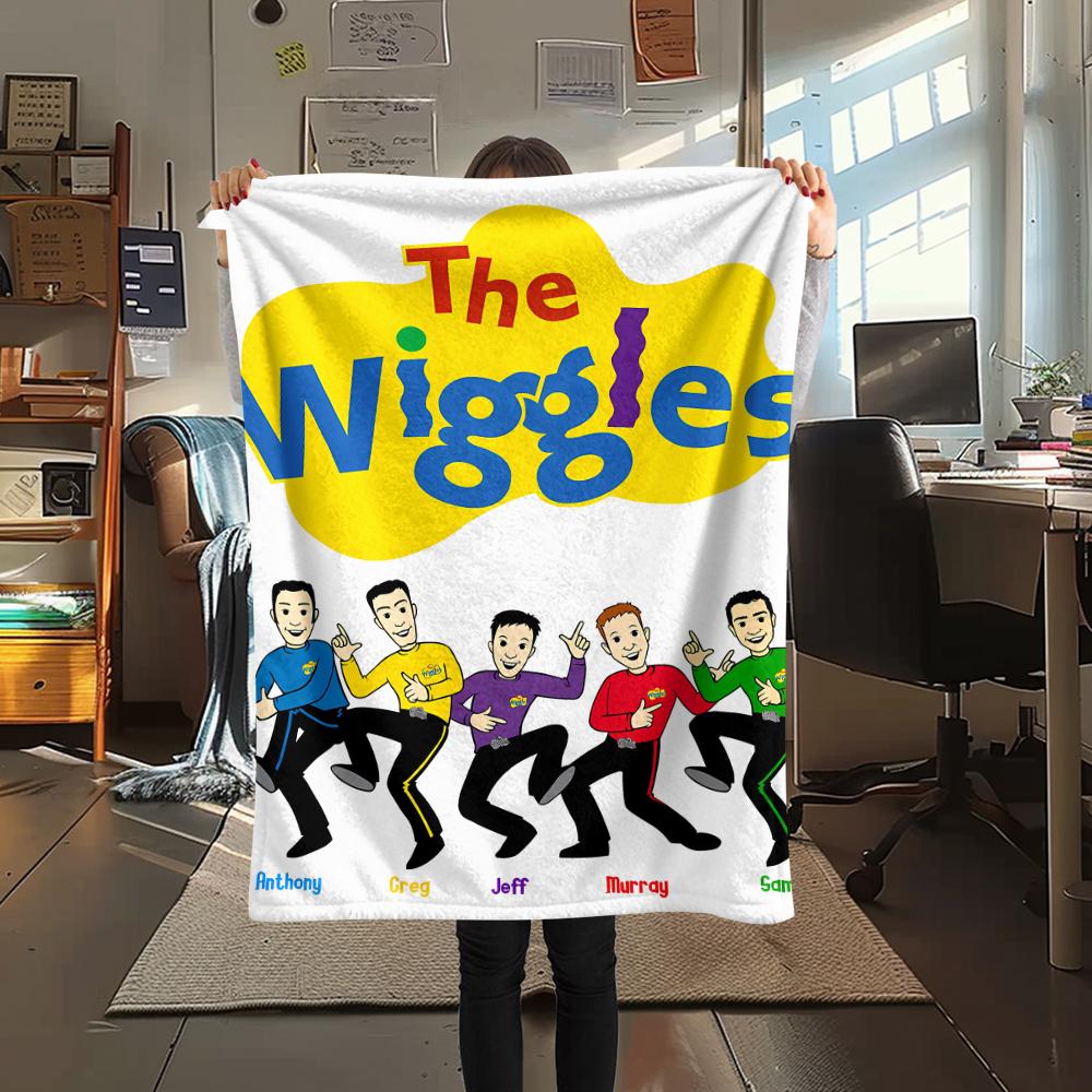 The Wiggles Print Flannel Blanket,High quality Comfortable for All Seasons,Home Decor,Warmth and Comfort,Perfect for Christmas Gifts