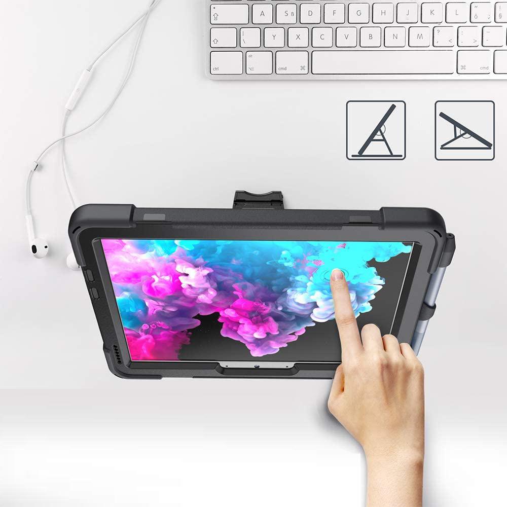 Armored case for Microsoft Surface Go / Go 2 / Go 3 / Go 4, 360 protection with stylus holder, Black