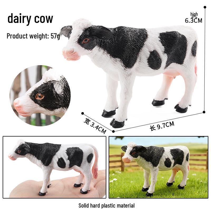 Cognitive Animal Model Toy: Dairy Cow, Buffalo, Yellow Cattle, Rhinoceros, Simmental Bull