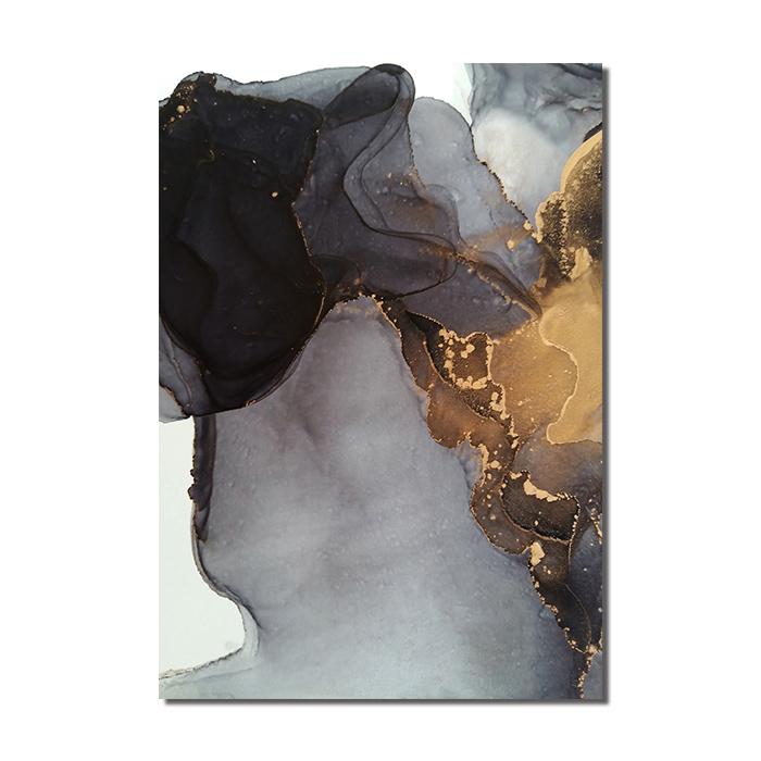 Золотой, черный мраморный холст, постер, современная абстрактная настенная живопись, скандинавские постеры и принты, настенные панно для декора гостиной