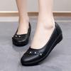 Women Classic Light Weight Round Toe Rubber High Quality Slip On Flat Loafers Lady Casual Hotel Office & Work Shoes