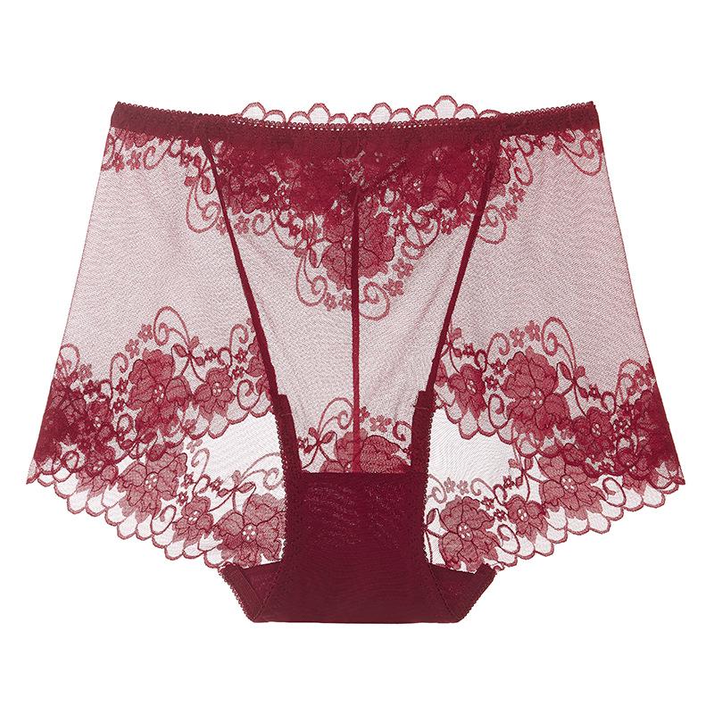 Women's Plus Size Lace Seamless High-Waist Briefs - Breathable & Comfortable