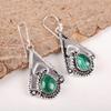 Malachite Earrings, 925 Sterling Silver Jewelry, Gift For Women Handmade Earrings Gemstone Jewelry