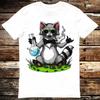 Raccoon Smoking Weed Animal Pet Lover T Shirt Meme Gift Shirt Funny Tee Vintage Style Aesthetic Unisex Gamer Cult Movie Music 6097