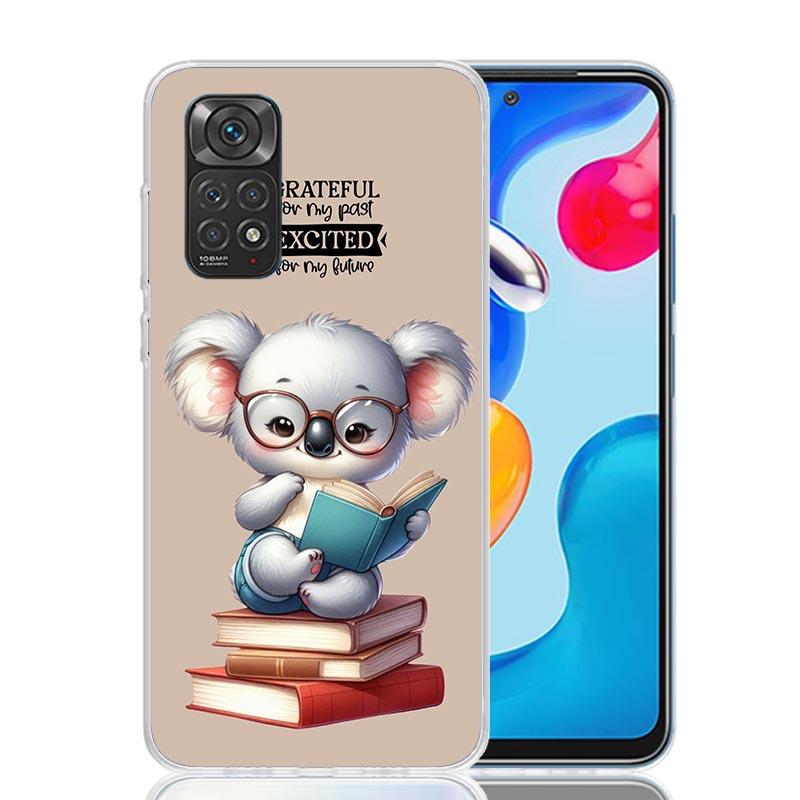Милый Коала Каваи Животное Чехол для Телефона Для Xiaomi Redmi Note 15 14 13 12S 12 Pro Plus 11S 11E 11 11T 10S 10 Искусство Мягкий Узор Чехол