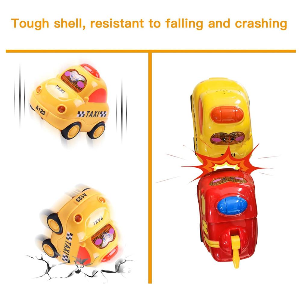 Детские игрушки-машинки, 4 предмета, набор машинок Press and Go на разные мультяшные темы с музыкой и светом