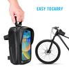 Waterproof Bicycle Phone Mount Bags Front Frame Top Tube Bag with Touchscreen Phone Holder Case Cycle Bike Tool Storage