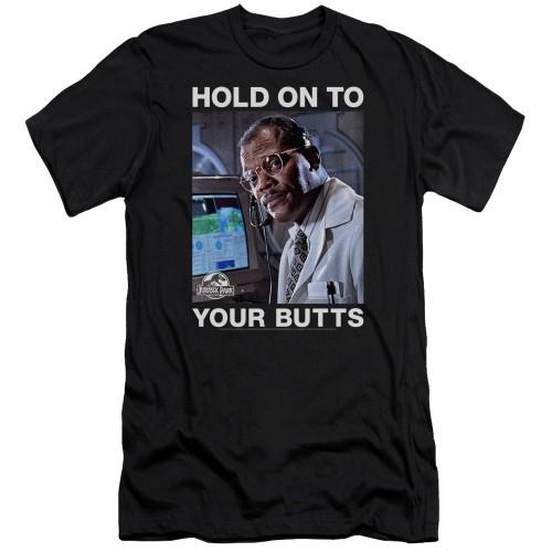 Jurassic Park Hold Onto Premium Adult T-Shirt Black Unisex T-Shirt