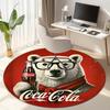 Christmas Gift Halloween Theme Bear Truck Coca Cola Round Carpet Soft Home Decoration Corridor Table and Chair Anti slip Outdoor Floor Mat Carpet H6