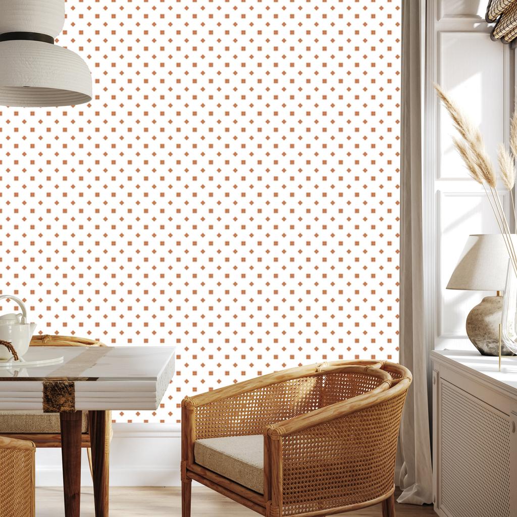 Wallpaper Dots white and cream, gentle transitions 50x1000