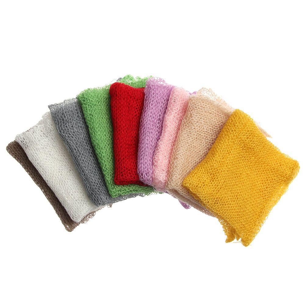 Fashion Soft Long Warm Winter Elastic Baby Photography Props Blanket Stretch Knit Wrap Newborn Wrap