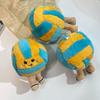 Fun Sports Beach Volleyball Plush Toy Keychain Cartoon Volleyball Soft Stuffed Doll Pendant Car Key Ring Backpack Bag Decor