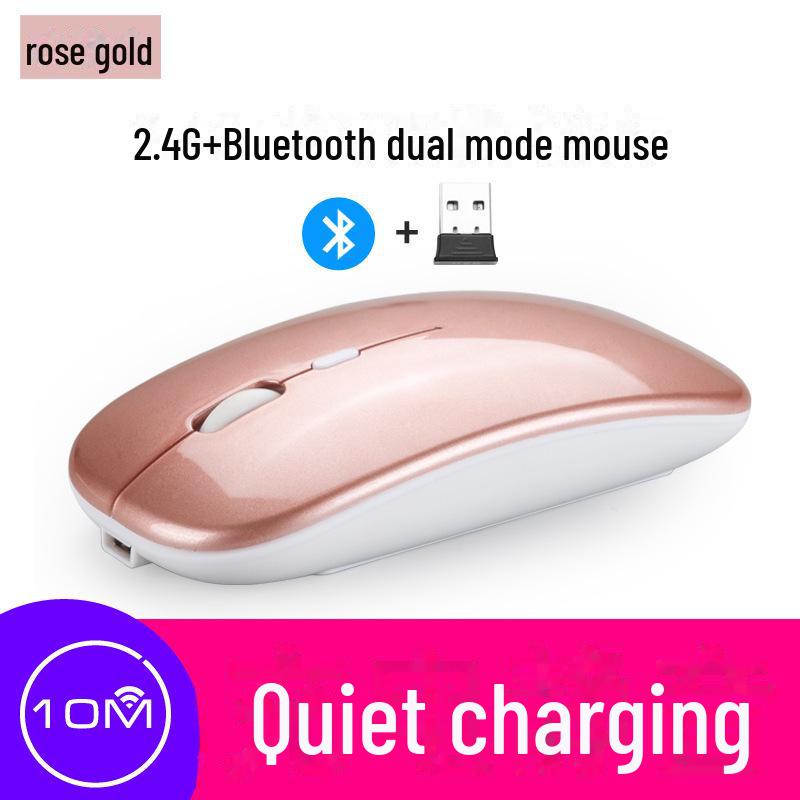 New Silent Bluetooth 5.0 Dual Mode Luminous Wireless Mouse for Notebooks and Gaming (2.4G)