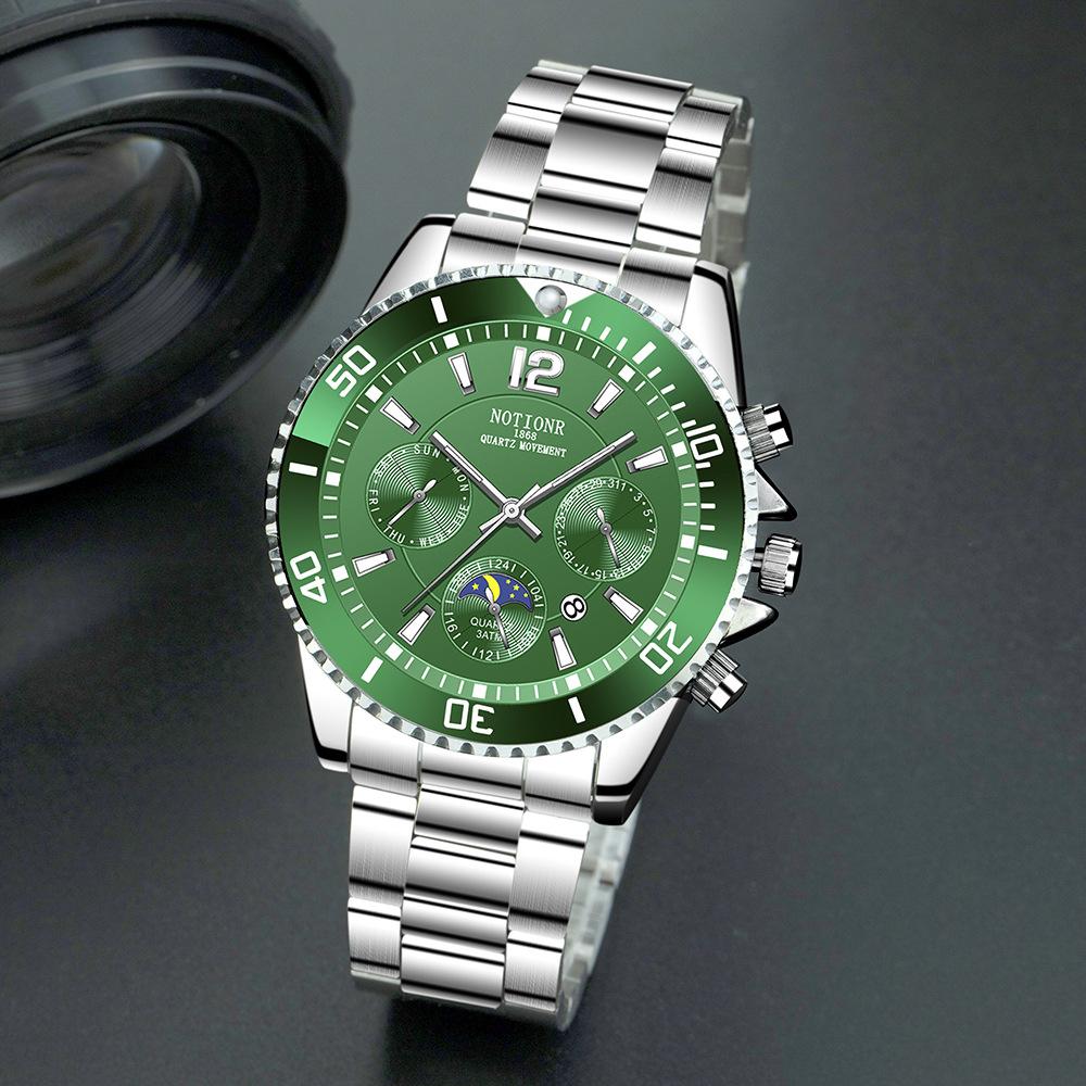 Men's Fashion watches Classic Quartz watch Fashion Business Sports Men's watch Stainless Steel watch Men's steel strap watch