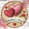 Valentine's Day Wooden Sign with Romantic Love Pattern - Decorative Plaque with "Happy Valentine's Day" - Ideal Gift for Couple