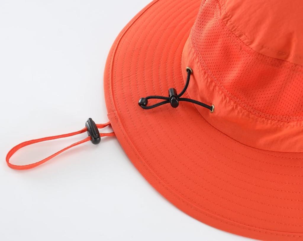 Safari Sun Wide UV Boonie Fishing Orange [Connectyle] UPF50+ Hat, Мужская шляпа, Складная, Женская, Козырек, Защита, Шляпа, Шляпа,