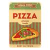 Рекламная вывеска для пиццы, ретро, жестяная табличка, винтажная металлическая картина, настенное украшение для пиццерии, ресторана, столовой