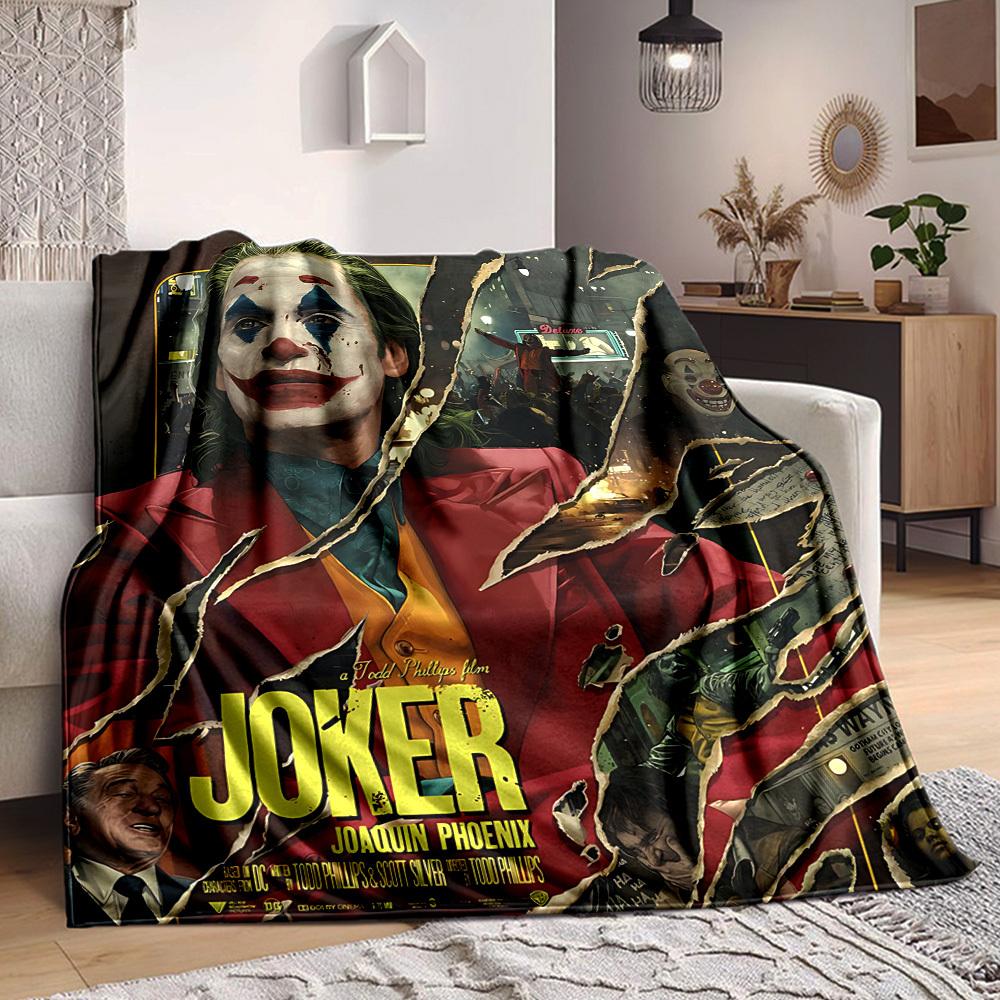 1pc Joker Flannel Throw Blanket Lightweight Soft Warm All Season Blanket for Sofa, Bed, Travel,L1028036