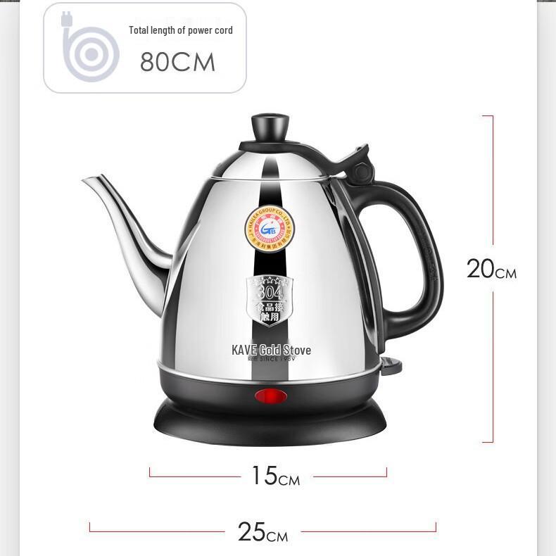 Электрический чайник Golden Stove E-400A, 1,2 л, из нержавеющей стали, чайник для чая, набор для чая