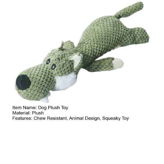 Плюшевая игрушка для собаки, мягкая пищащая жевательная игрушка, набитый лев, волк, слон, интерактивная игрушка для перетягивания для агрессивных жевателей, развлечение для кусания