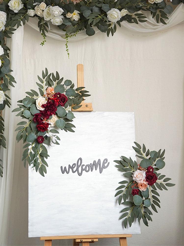 Artificial Wedding Arch Flowers Kit Artificial Flowers for DIY Party Ceremony Reception Backdrop Floral Decoration