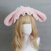 Головной убор в виде ушек в виде животных в стиле Лолиты, плюшевая повязка на голову с ушками кролика, аксессуары для головных уборов