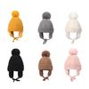Toddler Hat Washable Solid Color Ear Cover Design Friendly to Skin Fade-Resistant Keep Warm Cashmere Windproof Baby Girl Winter