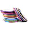 1 Pieces Color Stripe Tape Roll Nail Art Metal Creative Sticker Mixed Color Nail Decoration Tool