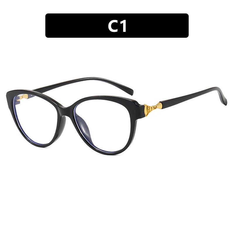 Cat's eye simple flat mirror anti-blue light European and American ultra-light can be matched with myopia glasses frame retro glasses frame concave