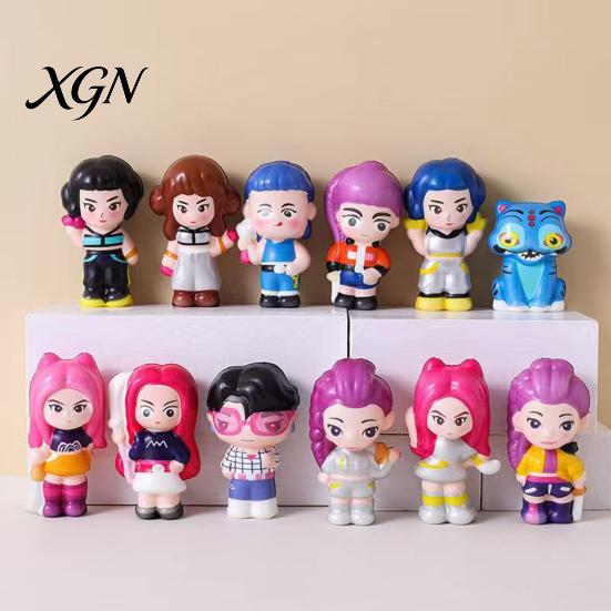 Slow Rebound Squeeze Toy Anime Slow-Rising Figure Soft Fidget with Cute Calming Desk Character Design Portable Stress Relief Decompression Gadget