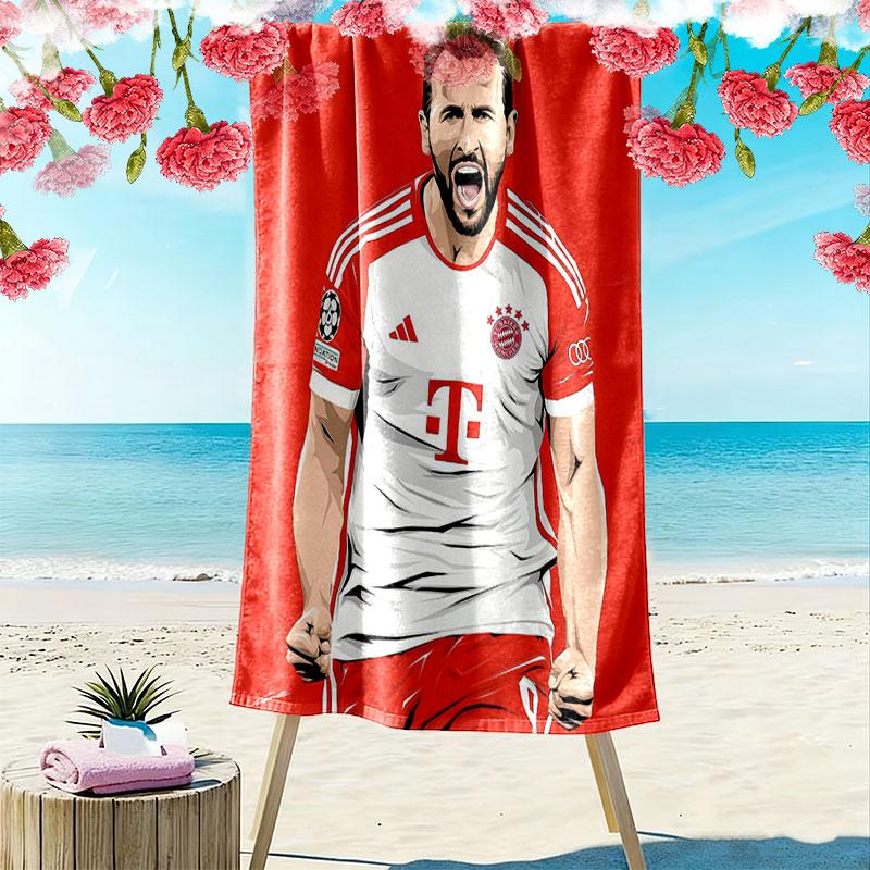 Harry Kane Power Beach Towel, Large Soft Quick Dry Towel for Beach Camping Swimming