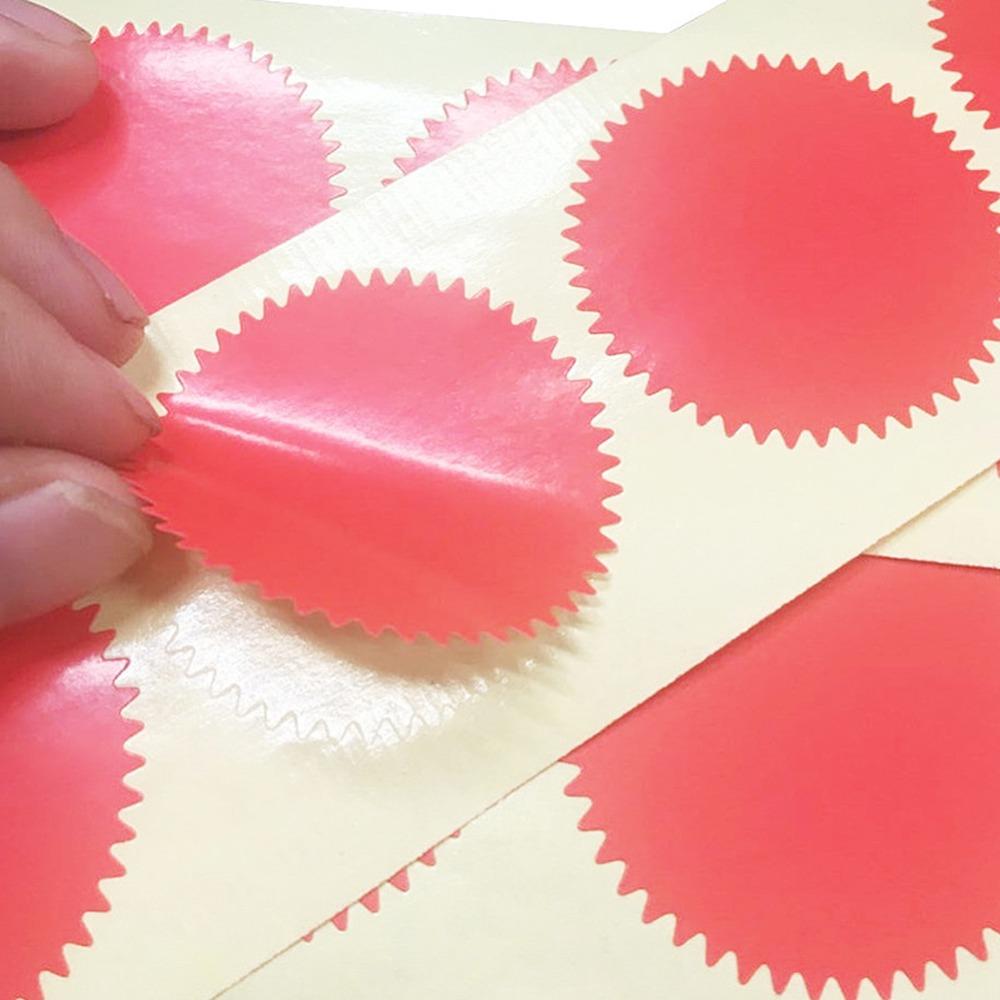 100pcs Serrated Edge Cut Serrated Edge Embosser Stickers For Awards