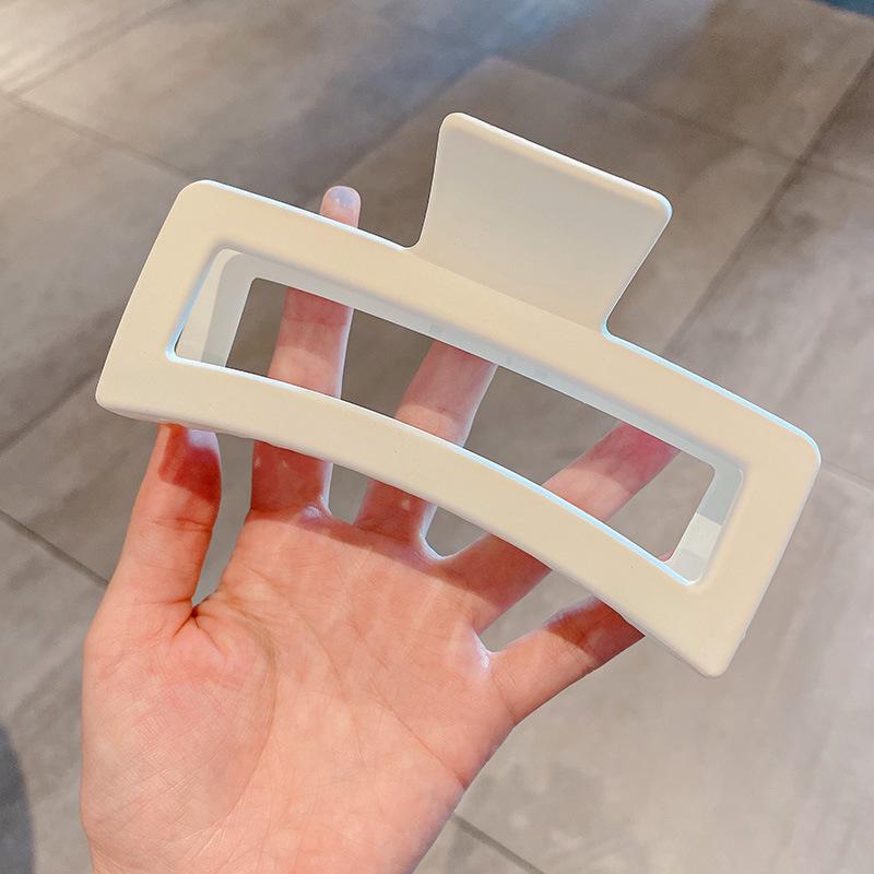 Корейская квадратная заколка для волос «Акула»: Элегантная, простая, крупная заколка для волос для женщин. Отлично подходит для придания объема головному убору на затылке.