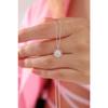 925 Sterling Silver Chain Sun Model Necklace With White Zircon Stone