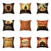 Halloween Theme Horror Pumpkin Print Pattern Cushion Cover Home Living Room Sofa Decoration Polyester Pillow Pillow Cover
