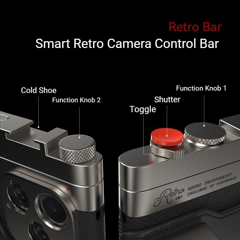 Ретро Фото Набор Fotorgear Для iPhone 17 Pro/ Pro 16 15 Max Чехол для Телефона на Креплении-Т с Адаптером для Фильтра 67 мм Холодный Башмак Ремешок