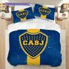 Boca Juniors Pattern Bedding Quilt Set Quilt Cover Pillowcase Home Decoration Birthday Gift (1 * duvet cover + 2 * pillowcase, without core)