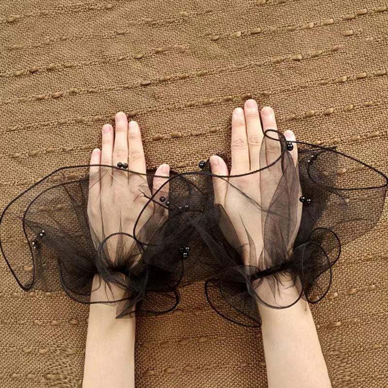 Модные женские перчатки Свадебные сетчатые рукава Кружевные тонкие платья Марлевые рукава