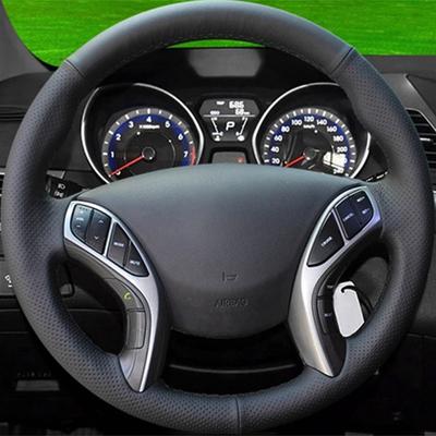 Оплетка на руль автомобиля 100% Совместимость с Hyundai Elantra 2011-2018 Avante i30 2012-2018 Автомобильные аксессуары Обмотка руля