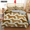 Cute Cartoon Bedding Set 2/3pc 3d Dachshund Animal Duvet Cover Set With Pillowcase Bedclothes Luxury Home Decor For Kids Gift