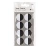 32 autocollants yeux ronds blanc et noir - 2,5 cm