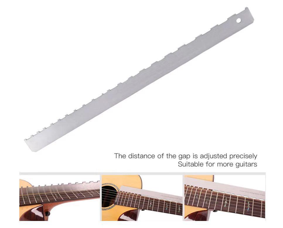 Acoustic Electric Bass Guitar Stainless Steel Neck Notch Ruler