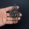 Silver Sheen Obsidian Handmade Gemstone Jewelry, 999 Copper Wire Wrapped Pendant Unique Design Jewelry, For Women